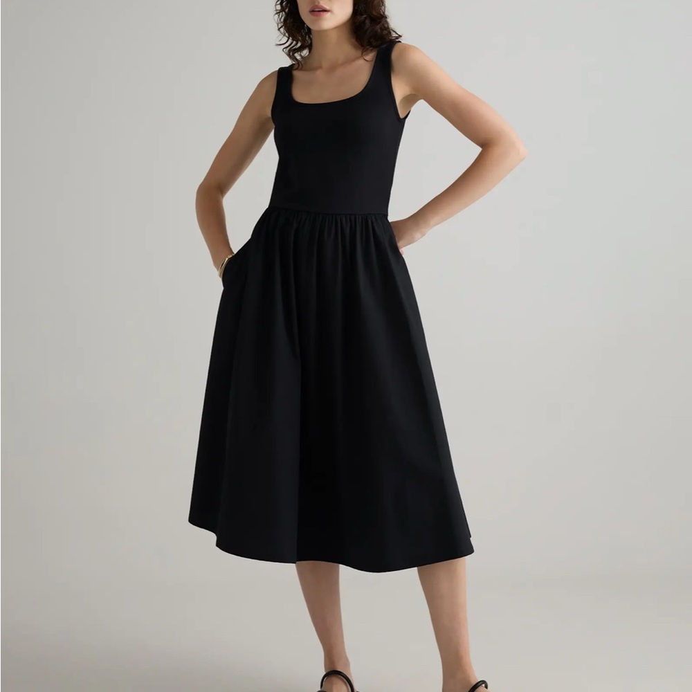 Quince Cotton Mixed Media Tank Dress